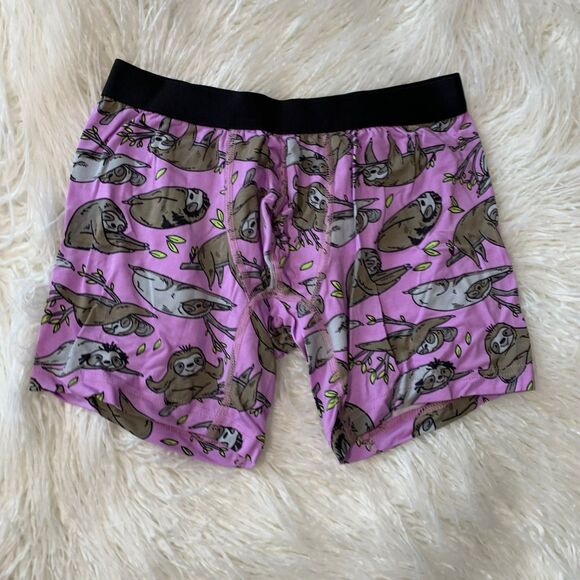 NEW MeUndies Sloth Boxer Briefs Shorts Ultra Soft Underwear S - Picture 1 of 4